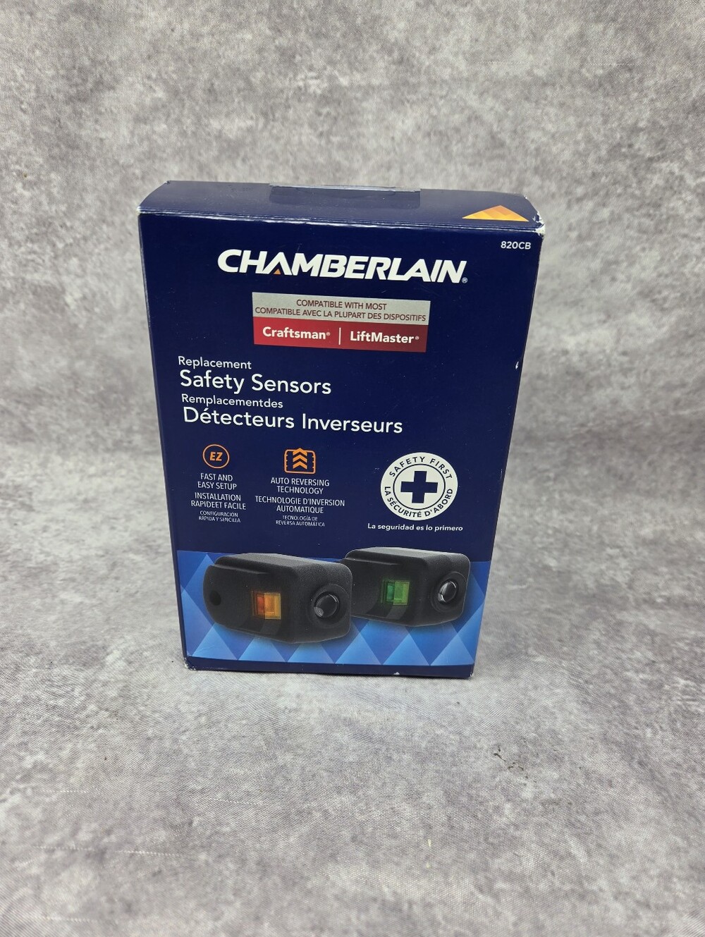 Chamberlain 820CB Replacement Opener Garage Door Safety Sensors, Black Small